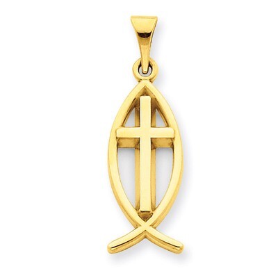 Ichthus Fish Pendant 14k Gold XR455, MPN: XR455, 883957984810