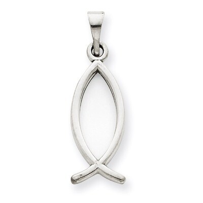 Ichthus Fish Pendant 14k White Gold XR524, MPN: XR524, 883957984766