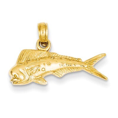 Mahi Mahi Fish Pendant 14k Gold K3034, MPN: K3034, 637218112968