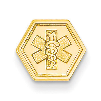 Non-enameled Attachable Medical Emblem Charm 14k Gold XM402N, MPN: XM402N, 883957139425