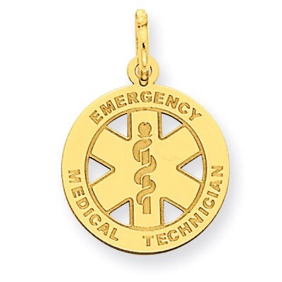 Small EMT Medical Charm 14k Gold YC506, MPN: YC506, 883957972091