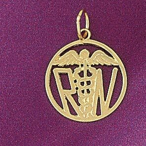 Dazzlers Jewelry Medical Pendant Necklace Charm Bracelet in Yellow, White or Rose Gold 6285, MPN: D…