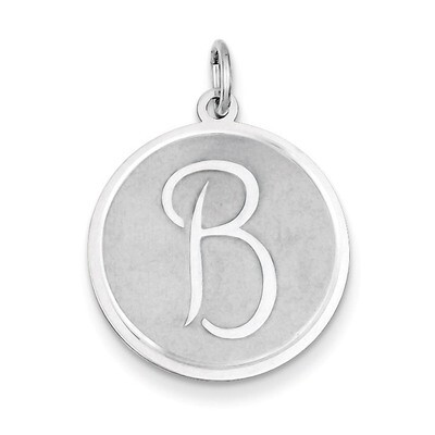 Brocaded Initial B Charm Sterling Silver QC4162B, MPN: QC4162B, 883957529103