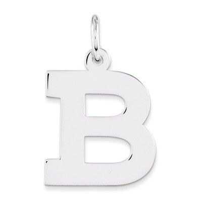 Block Initial B Charm Sterling Silver QC5095B, MPN: QC5095B, 191101182365