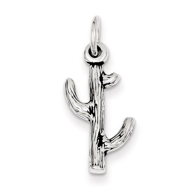 Cactus Charm Antiqued Sterling Silver QC7605, MPN: QC7605, 883957568393
