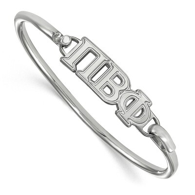 Pi Beta Phi Small Hook and Clasp Bangle Sterling Silver SS009PBP-6, MPN: SS009PBP-6, 191101102714