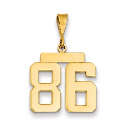 Number 86 Charm 14k Gold Medium Polished MP86, MPN: MP86, 883957136271