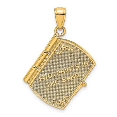 3-D Footprints The Sand Book with Prayer Inside Charm 14k Gold Rhodium K9271, MPN: K9271, 637218119…