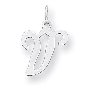 Stamped Initial V Charm Sterling Silver QC4163V, MPN: QC4163V, 883957134260