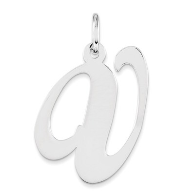 Script Initial V Charm Sterling Silver Fancy QC5090V, MPN: QC5090V, 883957397757