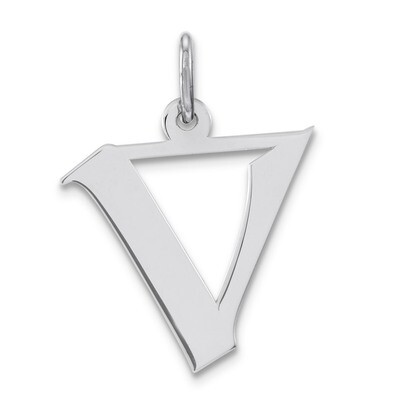 Artisan Block Initial V Charm Sterling Silver QC5089V, MPN: QC5089V, 886774962146