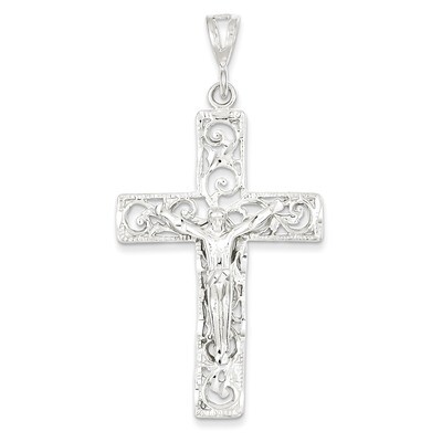 Crucifix Pendant Sterling Silver QC513, MPN: QC513, 883957912295