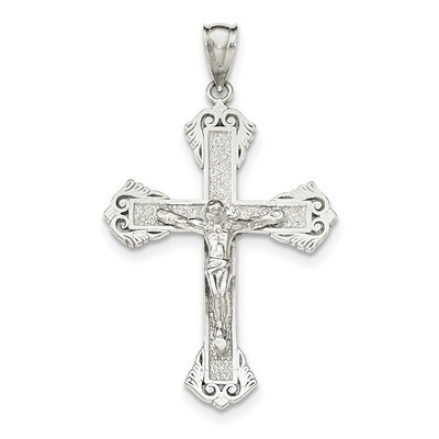 INRI Crucifix Pendant Sterling Silver Polished QC8310, MPN: QC8310, 191101362842