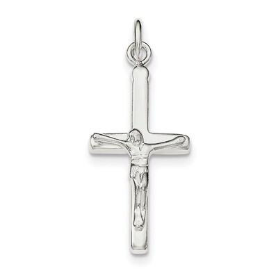Crucifix Cross Pendant Sterling Silver Polished QC8284, MPN: QC8284, 191101359576