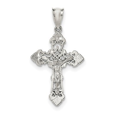 INRI Crucifix Pendant Sterling Silver Polished QC8339, MPN: QC8339, 191101368837