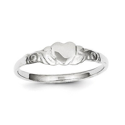 Heart Ring 10k White Gold 10WC17, MPN: 10WC17, 191101091100