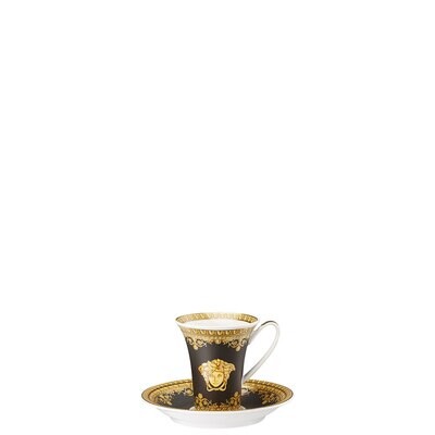 Versace I Love Baroque Nero  AD Cup and Saucer 5 Inch, MPN: 19325-403653-14720, 790955021549