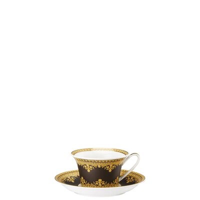 Versace I Love Baroque Nero  Tea Cup and Saucer 6 1/4 Inch, MPN: 19325-403653-14640, 790955021532