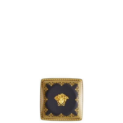 Versace I Love Baroque Nero Canape Dish 4 3/4 Inch Square, MPN: 11940-403653-15253, 790955021853