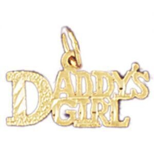 Dazzlers Jewelry Daddys Girl Pendant Necklace Charm Bracelet in Yellow, White or Rose Gold 9886, MP…