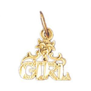 Dazzlers Jewelry Girl Pendant Necklace Charm Bracelet in Yellow, White or Rose Gold 10119, MPN: DZ-…