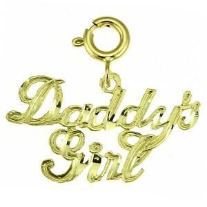 Dazzlers Jewelry Daddys Girl Pendant Necklace Charm Bracelet in Yellow, White or Rose Gold 9876, MP…