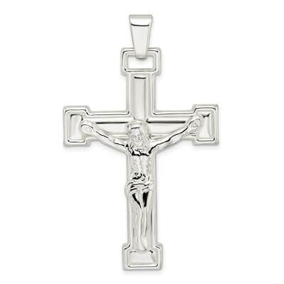 Crucifix Pendant Sterling Silver Polished QC11173, MPN: QC11173, 191101768309