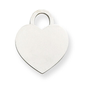 Large Engravable Heart 14k White Gold XWM526/13, MPN: XWM526/13, 883957422695