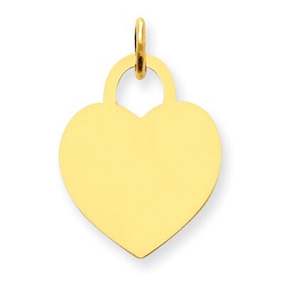 Medium Engravable Heart Charm 14k Gold XM522/27, MPN: XM522/27, 883957447551