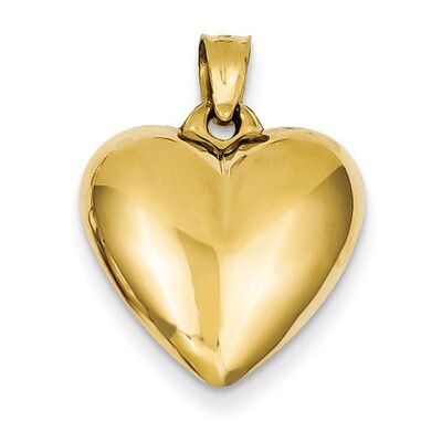 Puffed Heart Pendant 14k Gold C2911, MPN: C2911, 883957897929