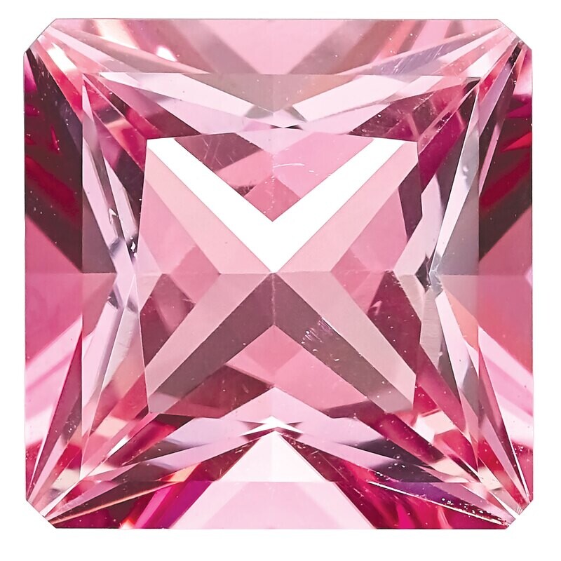 Topaz Baby Pink 8mm Princess Gemstone TP-0800-SQP-PB, MPN: TP-0800-SQP-PB,