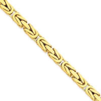 5.25mm Byzantine Chain 24 Inch 14k Gold BIZ150-24, MPN: BIZ150-24, 886774407753