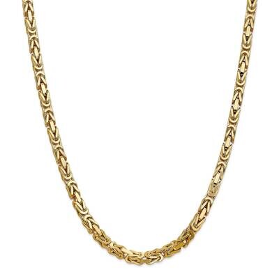 5.25mm Byzantine Chain 26 Inch 14k Gold BIZ150-26, MPN: BIZ150-26, 191101784514