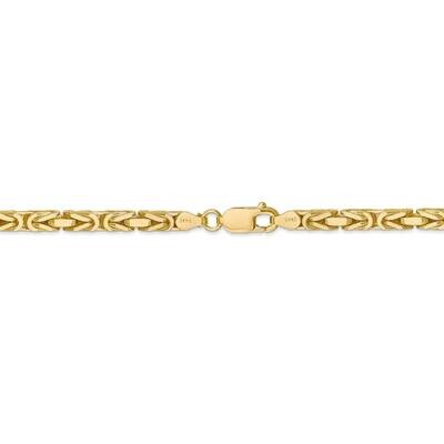 22 Inch 4mm Byzantine Chain 14k Yellow Gold BIZ110-22, MPN: BIZ110-22, 191101924446