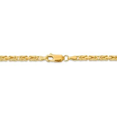 22 Inch 2.5mm Byzantine Chain 14k Yellow Gold BIZ070-22, MPN: BIZ070-22, 883957749587