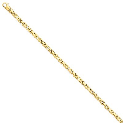 3.75mm Polished Byzantine Link Chain 22 Inch 14k Gold LK744-22, MPN: LK744-22, 191101648182