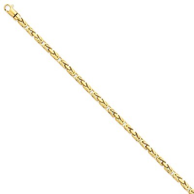 3.75mm Polished Byzantine Link Chain 7.5 Inch 14k Gold LK744-7.5, MPN: LK744-7.5, 191101654671