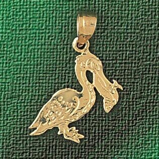 Dazzlers Jewelry Pelican Pendant Necklace Charm Bracelet in Yellow, White or Rose Gold 2995, MPN: D…