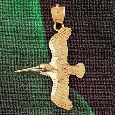 Dazzlers Jewelry Pelican Pendant Necklace Charm Bracelet in Yellow, White or Rose Gold 2991, MPN: D…