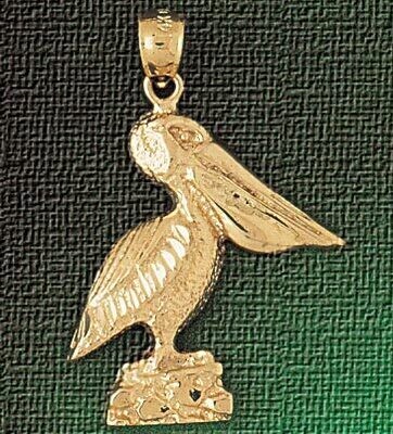 Dazzlers Jewelry Pelican Pendant Necklace Charm Bracelet in Yellow, White or Rose Gold 2986, MPN: D…