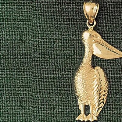 Dazzlers Jewelry Pelican Pendant Necklace Charm Bracelet in Yellow, White or Rose Gold 2982, MPN: D…