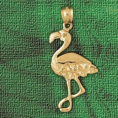 Dazzlers Jewelry Standing Pelican Pendant Necklace Charm Bracelet in Yellow, White or Rose Gold 301…