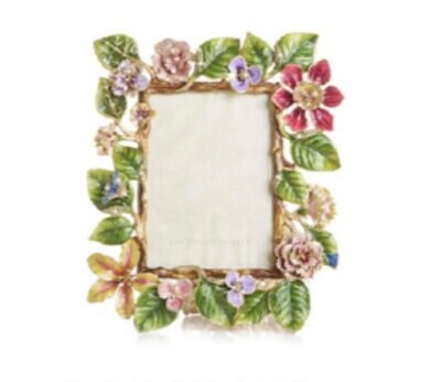 Jay Strongwater Dutch Floral 5&quot; x 7&quot; Picture Frame SPF5879-256, MPN: SPF5879-256,