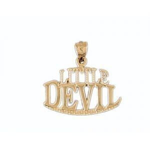Dazzlers Jewelry Little Devil Pendant Necklace Charm Bracelet in Yellow, White or Rose Gold 10545, …