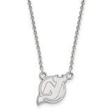 New Jersey Devils Small Pendant with Chain Necklace 14k White Gold 4W013DVL-18, MPN: 4W013DVL-18, 8…