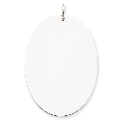 Oval Disc Charm Engravable Sterling Silver QM489/35, MPN: QM489/35, 883957579054