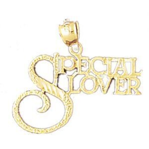 Dazzlers Jewelry Special Lover Pendant Necklace Charm Bracelet in Yellow, White or Rose Gold 10299,…
