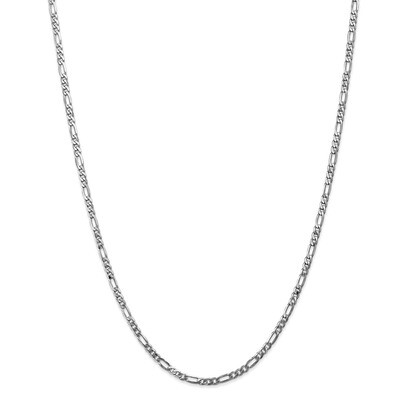 Leslie&#39;s 3.0mm Flat Figaro Chain 18 Inch 14K White Gold HB-1300-18, MPN: 1300-18, 191101646928
