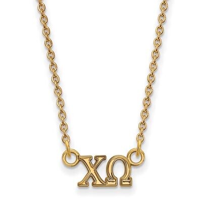 Chi Omega Extra Small Pendant with 18 Inch Chain Gold-plated Silver GP006CHO-18, MPN: GP006CHO-18, …