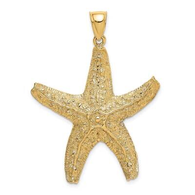 Large Starfish Charm 14k Gold Textured K7964, MPN: K7964, 637218048854